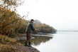 © ProstoSvet - A man is fishing on the river. Fisherman on a morning fishing trip