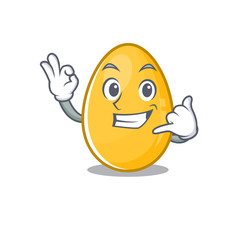 Sticker - Call me funny golden egg cartoon character concept