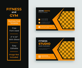 Fitness and gym business card template