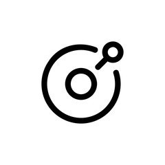 Poster - find disc icon. Perfect for application, web, logo and presentation template. icon design line style