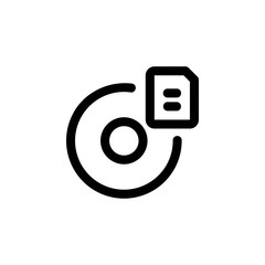 Poster - read disc icon. Perfect for application, web, logo and presentation template. icon design line style