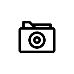 Poster - disc folder icon. Perfect for application, web, logo and presentation template. icon design line style