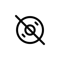 Poster - disable disc icon. Perfect for application, web, logo and presentation template. icon design line style
