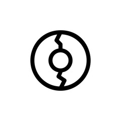 Poster - disc error icon. Perfect for application, web, logo and presentation template. icon design line style