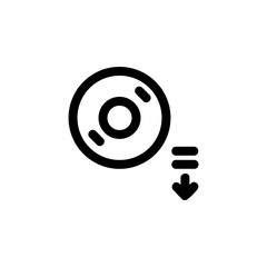 Poster - eject disc icon. Perfect for application, web, logo and presentation template. icon design line style