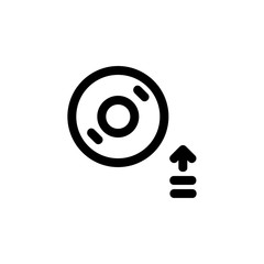 Poster - mount disc icon. Perfect for application, web, logo and presentation template. icon design line style