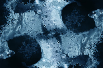 Aufkleber - abstract splashes on black background. monochrome image.