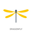 dragonfly flat icon on white transparent background. You can be used black ant icon for several purposes.	