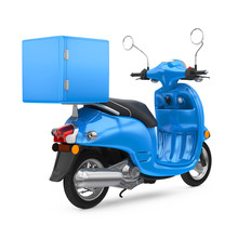 Motorcycle Delivery Box Isolated