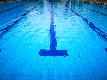 View Of Lanes In A Public Swimming Pool