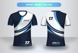 © wheeliemonkey - Football Jsersey design template. Soccer club uniform T-shirt front and back view.