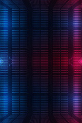 Wall Mural - dark abstract futuristic background. the geometric shape of the rectangle in the middle of the scene