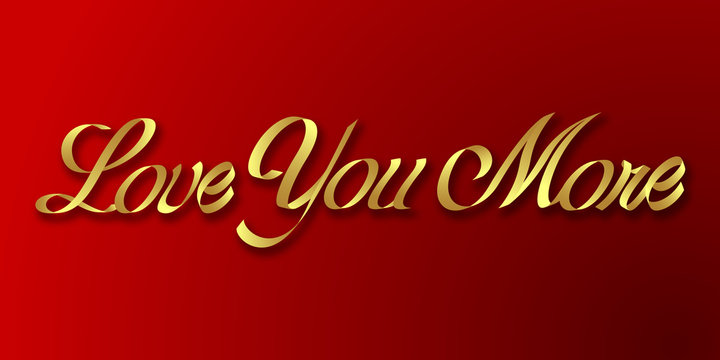 love you more hand drawn lettering phrase illustration