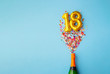 18th anniversary champagne bottle balloon pop