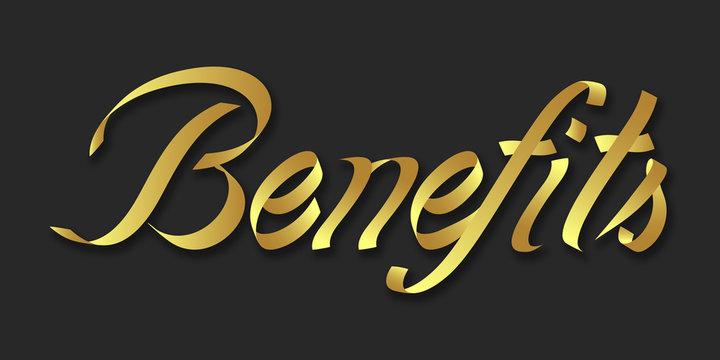 benefits hand drawn lettering phrase illustration