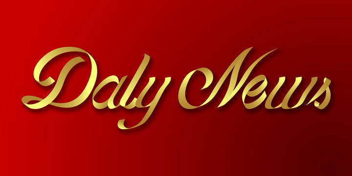 daily news hand drawn lettering phrase illustration