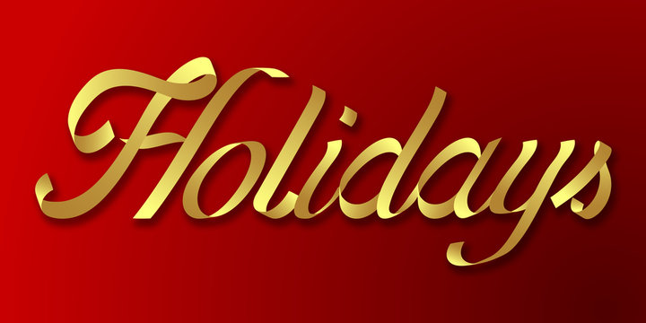 holidays hand drawn lettering phrase illustration