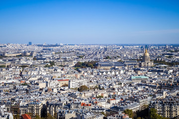 Wall Mural - Aerial city view of Paris from Eiffel Tower, France