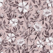 Dog rose seamless pattern. Gently pencil background for fabrics, textiles, wrapping, wallpaper, web pages, wedding invitations. Floral ornament in vintage style.