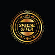 © vijay0401 - Special offer gold badge, Discount advertisement banner.