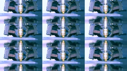 Automatic three dimensional 3d printer performs plastic.