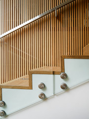 internal staircase in wood and metal