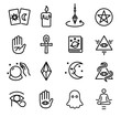 Occultism and Spiritism Icons Set