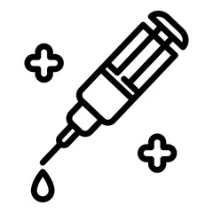 Poster - Anesthesia syringe icon. Outline anesthesia syringe vector icon for web design isolated on white background