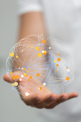 Aufkleber - the 3d Global Network Of People.