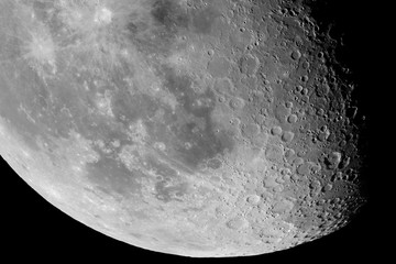 Wall Mural - close-up of the moon surface. main objects and areas: clavius, longomontanus, schiller, wilhelm, tyc
