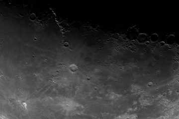 Wall Mural - close-up of the moon surface. main objects and areas: mare insularum, copernicus, eratosthenes, rein
