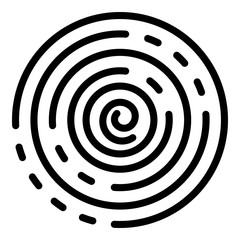 Poster - Spiral hypnosis icon. Outline spiral hypnosis vector icon for web design isolated on white background
