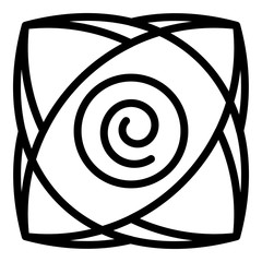 Poster - Spiral hypnosis icon. Outline spiral hypnosis vector icon for web design isolated on white background