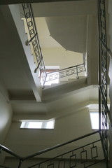 Staircase inside the building to the third floor