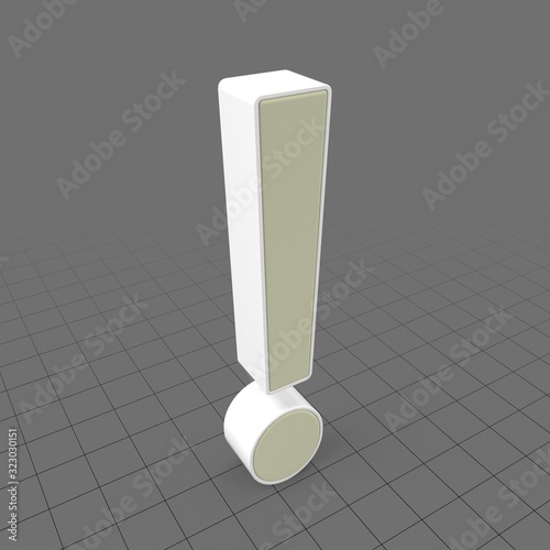 Letters Simple Exclamation Mark Buy This Stock 3d Asset And