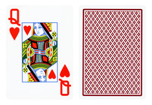 Queen Of Hearts - Playing Cards Isolated On White
