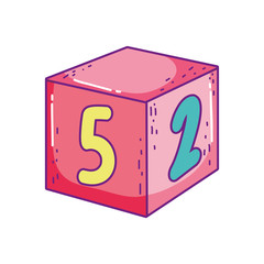 Sticker - toy cube number block learn icon