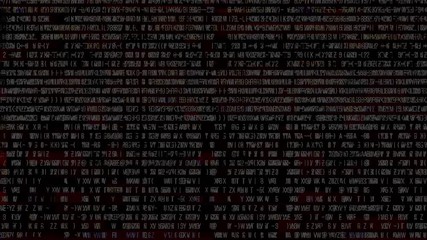 Glitch Data Code Screen, Loopable Overlay