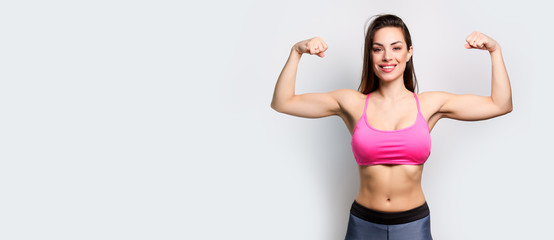 Beautiful fitness girl posing.