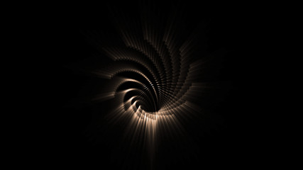 Canvas Print - Zen complex spiral illustration on black background