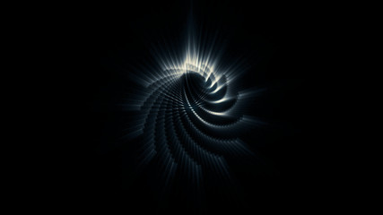 Canvas Print - Zen complex spiral illustration on black background