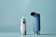 Inhaler. Asthma And Allergy Aerosol For People With Respiratory Problems