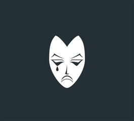 Sticker - Creative design of white mask illustration