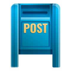 Poster - Post mailbox icon. Cartoon of post mailbox vector icon for web design isolated on white background