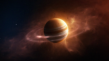 jupiter planet in the space