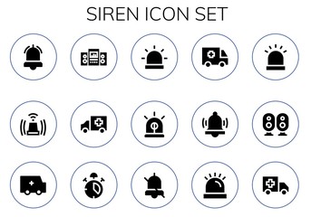 Wall Mural - siren icon set