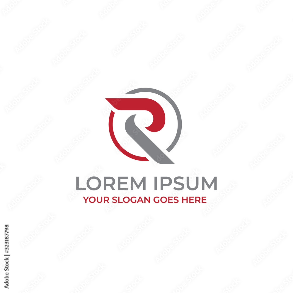 Letter R Sample Logo Letter R logo design template Stock Vector | Adobe Stock
