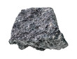 raw magnetite (iron ore) cutout on white