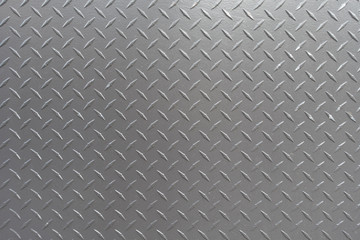 Wall Mural - White silver industrial wall diamond steel pattern background