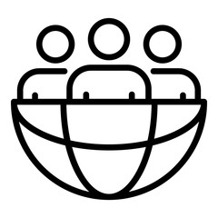 Poster - Global internship icon. Outline global internship vector icon for web design isolated on white background